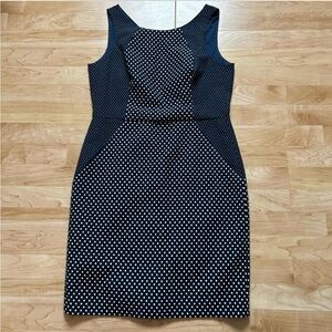 Banana Republic Black and White Polka Dot Midi Dress